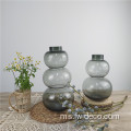 Grey Tripled Glass Vase Bubble Broste